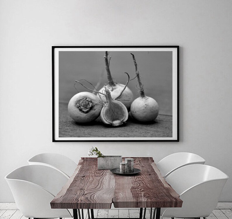 Black and White Kitchen Wall Art Large Food Photography Etsy