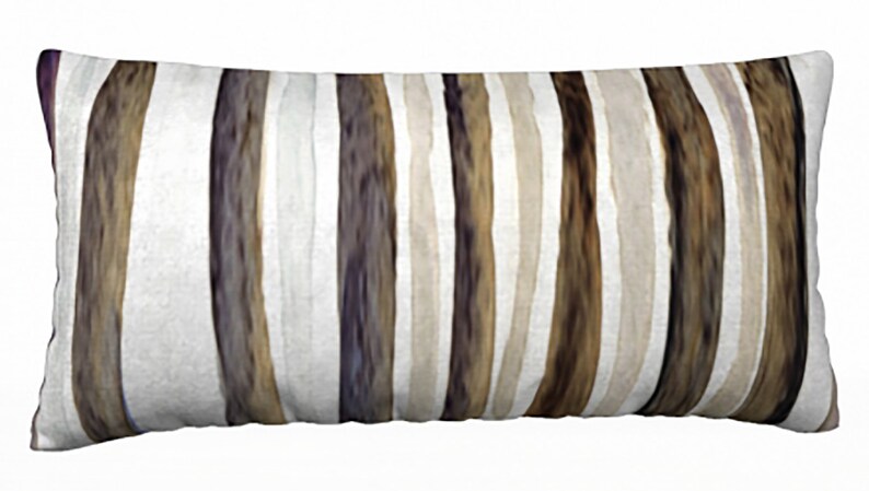 Zebra Blue Stripes Throw Pillow Cover