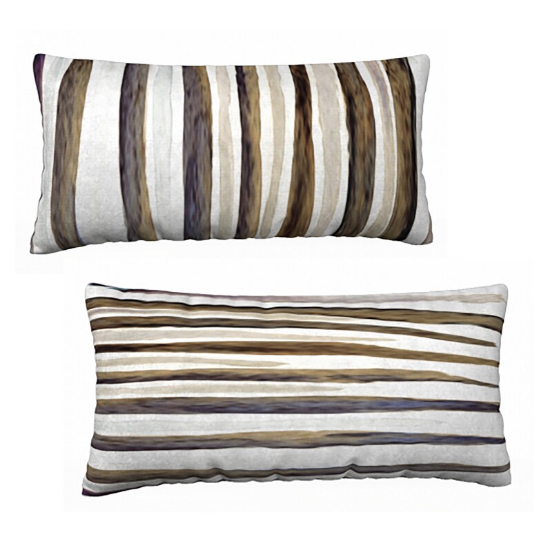 Zebra Blue Stripes Throw Pillow Cover
