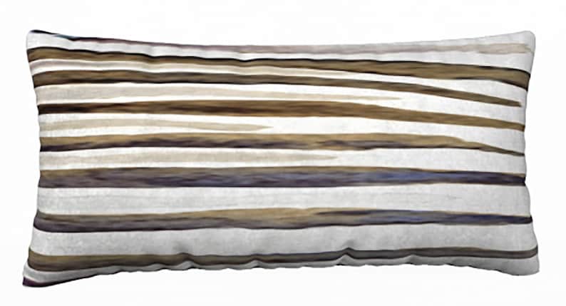 Zebra Blue Stripes Throw Pillow Cover