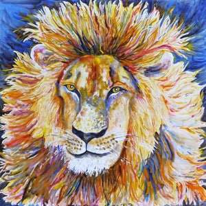 Lionize Me (Lion) Ceramic Tile - 12x12 inches