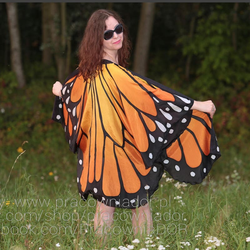 Madama Butterfly Italian Silk Poncho