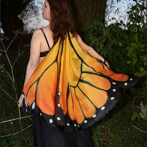 Kleiner Schmetterling Seide Flügel. Handgemalte Kostüm zu feiern. Die Farben des Regenbogens, Unikat, original tragen. Auf Bestellung gefertigt