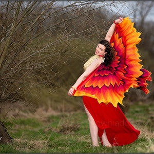 Little bird wings. Hand painted silk dance small wings made to order