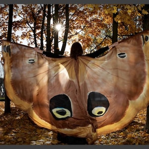 Silk wings like a moth. Polyphemus moth made to order