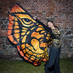 Tiger wings. Unique, hand painted silk wings made to order.