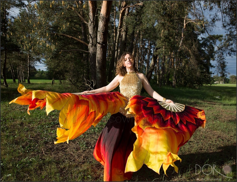 Phoenix Bird Fan Veils in Xl Size. - Etsy