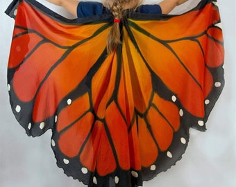 Little butterfly. Hand painted 100% silk wings for little girl. Made to order. Perfect as gift for Christmas