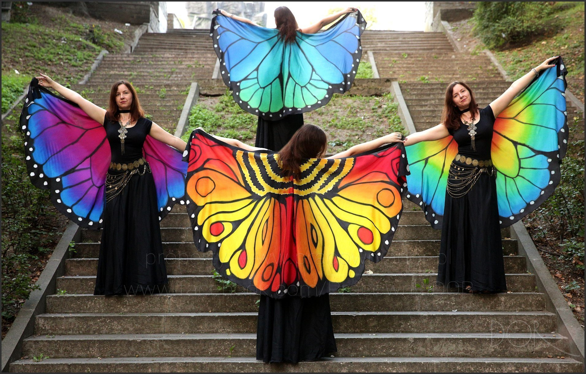 Little Butterfly. Hand Painted Silk Dance Small Wings Made To Order