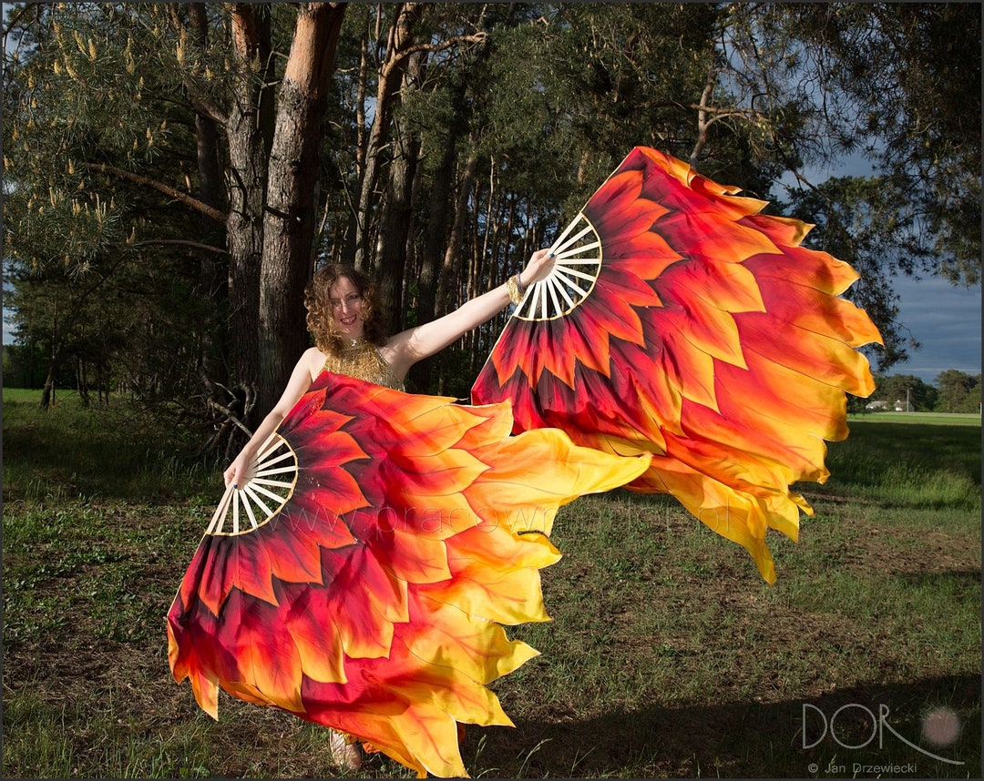 Phoenix Bird Fan Veils in Xl Size. - Etsy