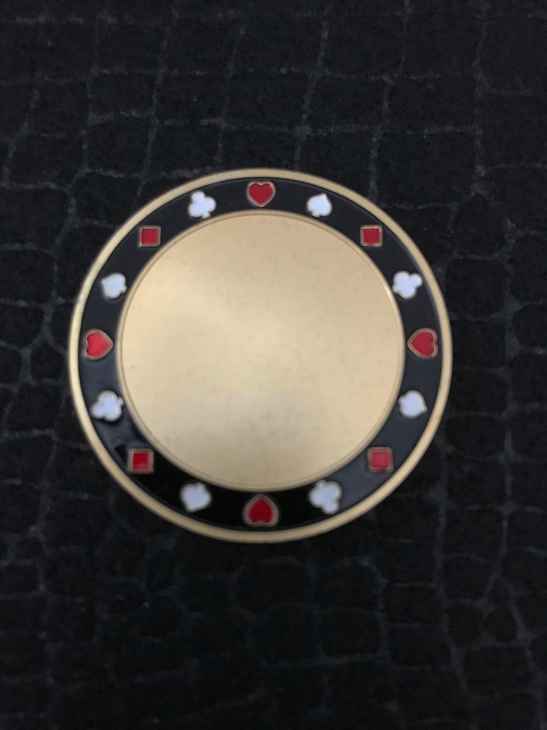 Personalized Poker Chip-Personalized Coin Card Guard-Golf Ball Marker Monogram-Gold Customized Poker Chip-Personalized Card Protector