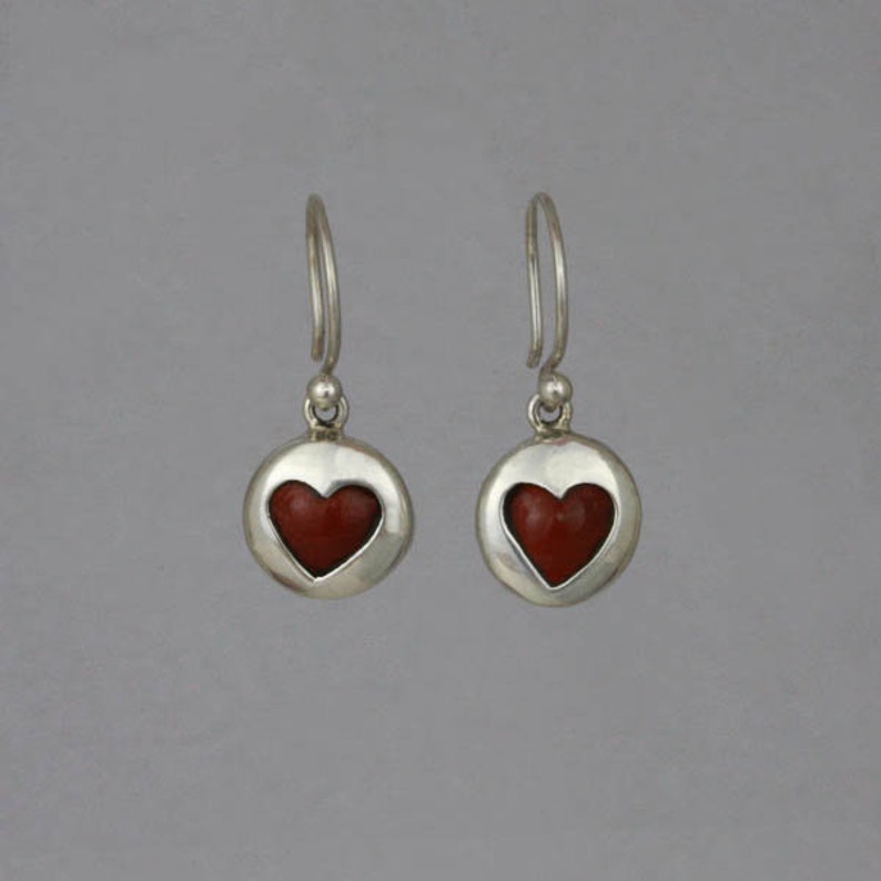 Silver Baby Heart Earrings image 1