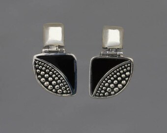 Then and Now Earrings – Black