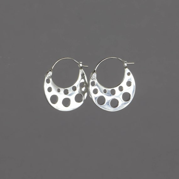 Duet Silver Hoops - Etsy