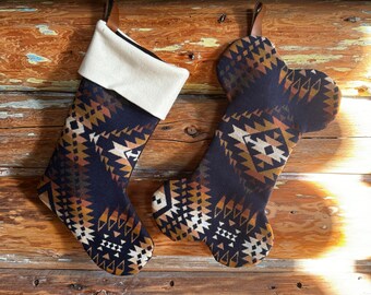 MCM Christmas Stocking made from Pendleton Wool | Dog Stocking