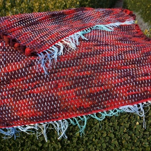 Red Farm House Rug made from Pendleton Wool