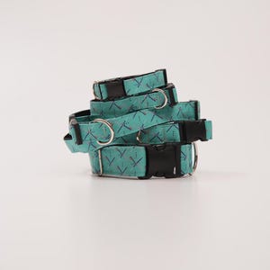 PDX Airport Carpet Dog Collar | Teal Dog Collar