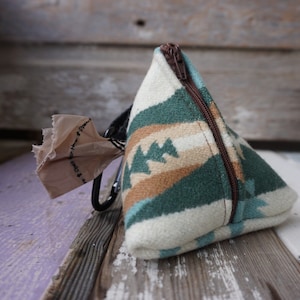 Forrest Snow Tribal Wool Dog Poop Bag Pouch
