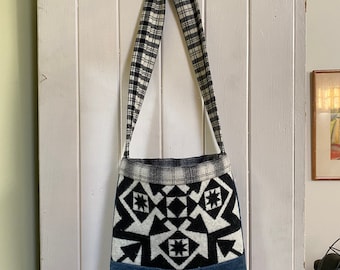 Denim meets Wool Reclaimed Purse
