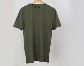 HEMP organic cotton tee, t shirt, eco fashion, mens tee, in green