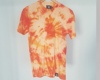 HEMP organic cotton tee, sunset tie dye, in EXTRA SMALL