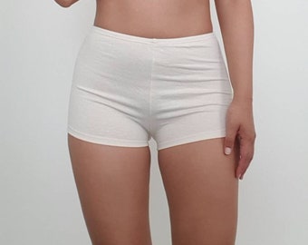 HEMP High waist shorties, bloomers, high waist underwear in cream