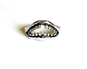 Shark Ring / Silver Shark Jaws Ring / Nautical Themed Ring