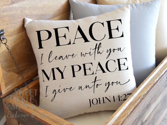 Peace I Leave With You {Cushion Cover} Peace I Leave With You {Cushion Cover}