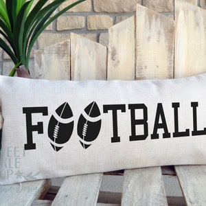 FOOTBALL Pillow for the Sports Fan or Football Mom, Man Cave  or Family Room Decor, Sports Decor, Lumbar Pillow