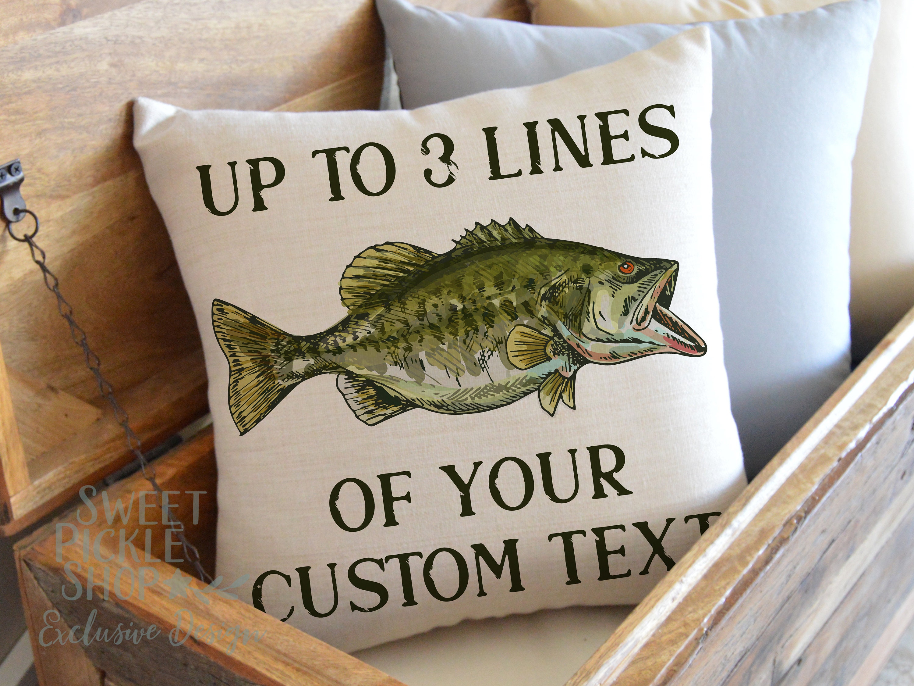 decorative pillowcase for couch lake fishing hunting cushion cover