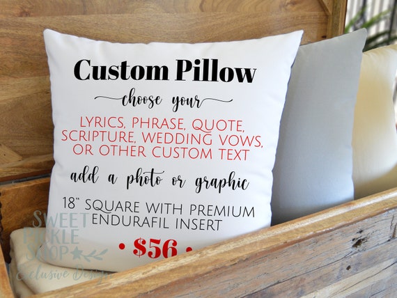 Design Your Own Personalized 18x18 Throw Pillows