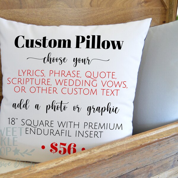 Custom Quote Pillow Etsy