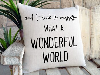 What A Wonderful World Pillow main image 1