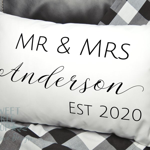 Mr and Mrs Pillows Etsy