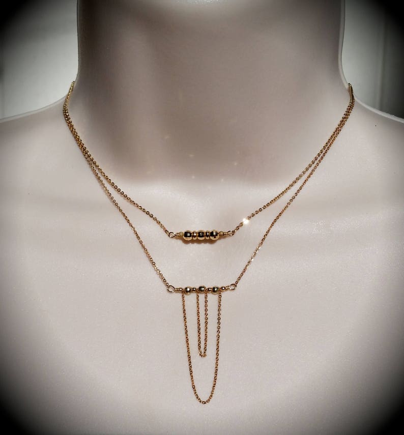 The 14k Gold or Sterling Silver Mirrorcut Beaded Necklace Etsy