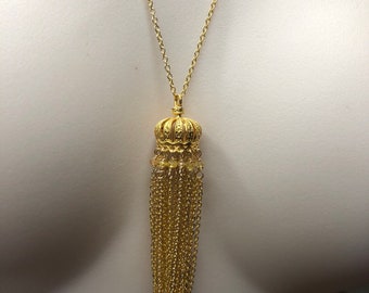 Stassi's Birthday Tassel with 14k gold fill chain