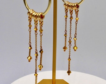 Josephine B 14k gold filled Deco Hoops