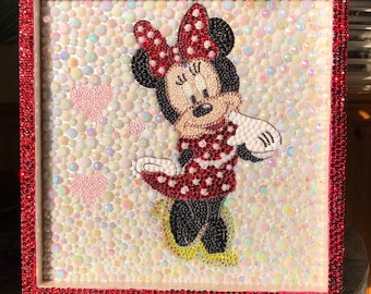 Raynes's Bedazzled Crystal Minnie Hearts Picture