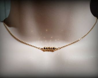 The Disco Ball Bead Necklace in 14k Gold or Sterling Silver