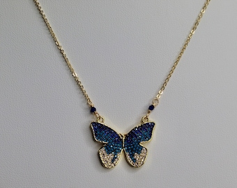 The Bella Mariposa Butterfly Pendant in 14k gold fill.