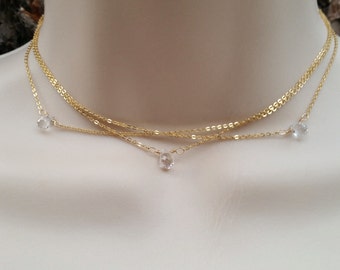 Stassi's Deco Star 14k gold fill Choker with quartz briolette  Season 5 VPR