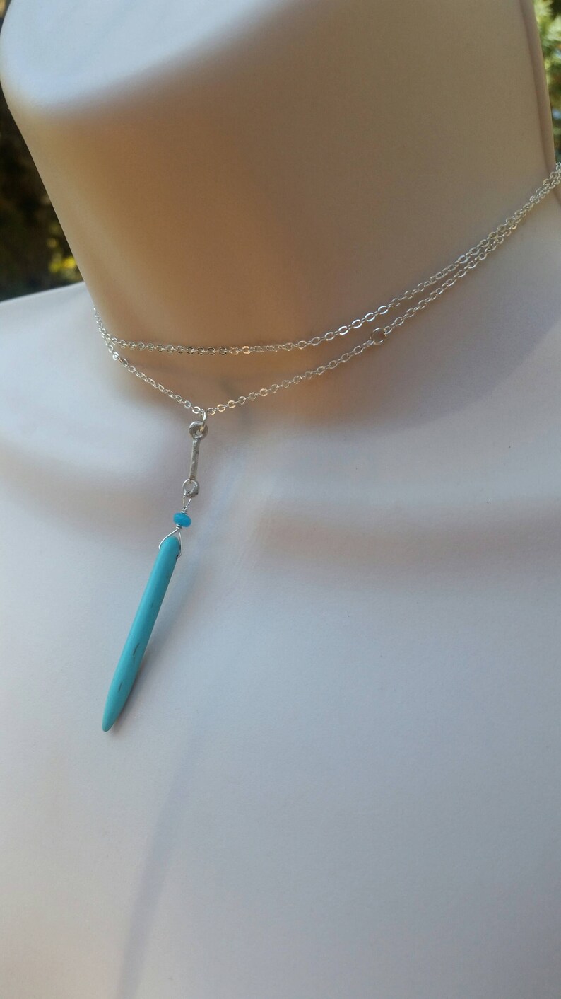 Kristen's Wrappable Turquoise Y Necklace image 3