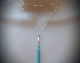 Kristen's Wrappable Turquoise Y Necklace