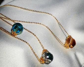 Stassi's Crystal Barrel Necklace Season 3 & 4 Vanderpump Shimmery Chain Silver or Gold 14k gold fill sterling silver