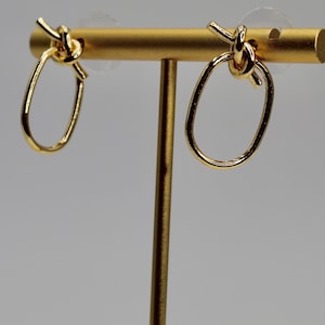 The Knotted Hoop Earrings in 14k Yellow Gold Fill nickel and lead free hypoallergenic