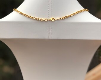 The Rothschild Chain 18k Gold Filled Etched Rectangular