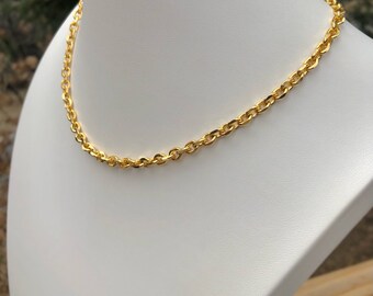 The Rothschild Chain 18k Gold Filled Etched Rectangular
