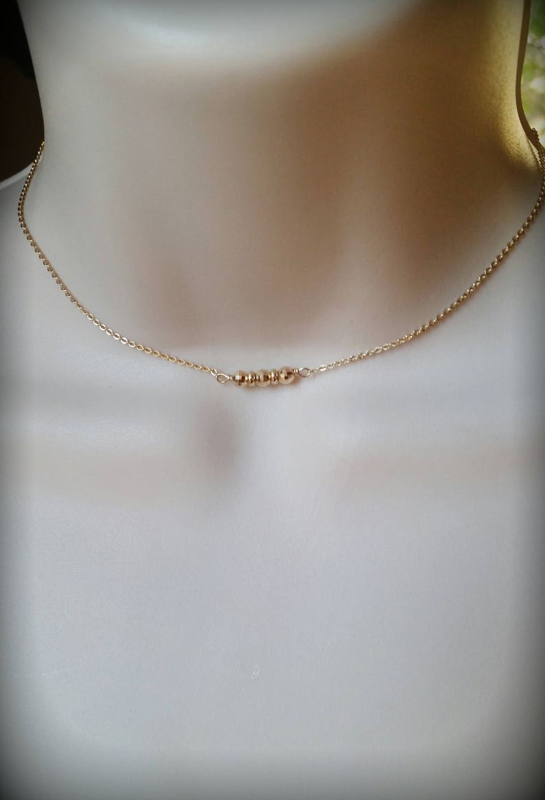 The 14k Gold or Sterling Silver Mirrorcut Beaded Necklace Etsy