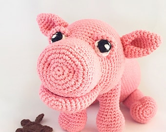 Pig amigurumi PDF crochet pattern amigurumi pdf tutorail in Dutch, Deutsch and English US-terms