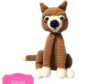 Cat with dots amigurumi PDF pattern crochet Englisch